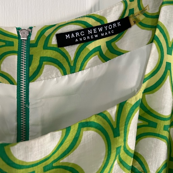 0P Marc New York lime & kelly green geometric print dress - Picture 3 of 4
